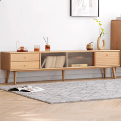 Premium Beech TV Stand – Stylish and Sturdy Entertainment Center for Modern Living Y107N01