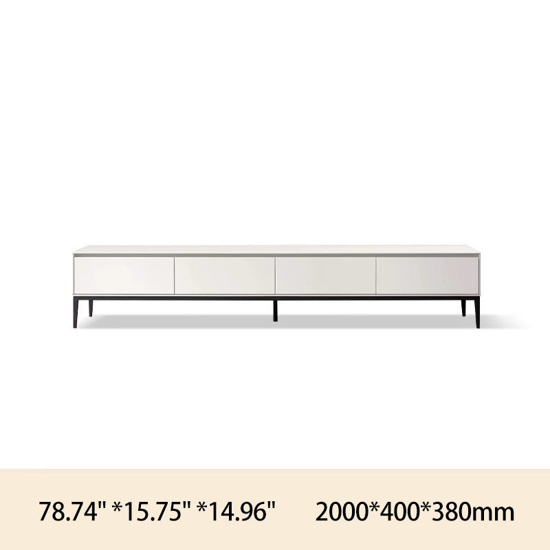 Adjustable TV Stand with Liriodendron Metal Frame for Modern Living Room Decor Y174N02(LY)