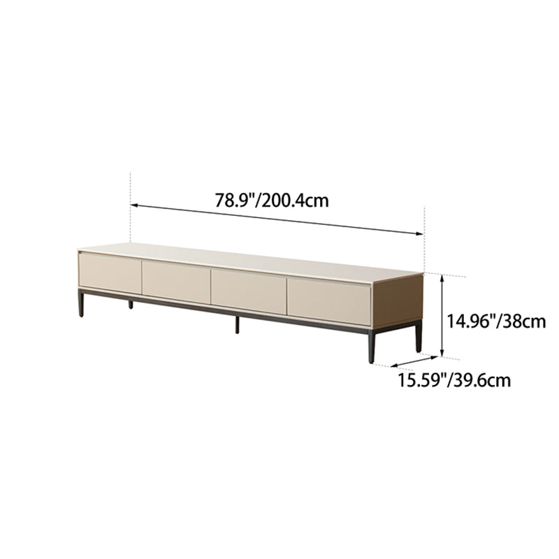 Adjustable TV Stand with Liriodendron Metal Frame for Modern Living Room Decor Y174N02(LY)