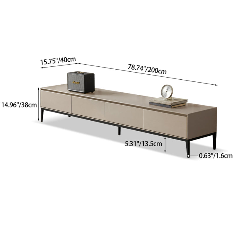 Adjustable TV Stand with Liriodendron Metal Frame for Modern Living Room Decor Y174N02(LY)