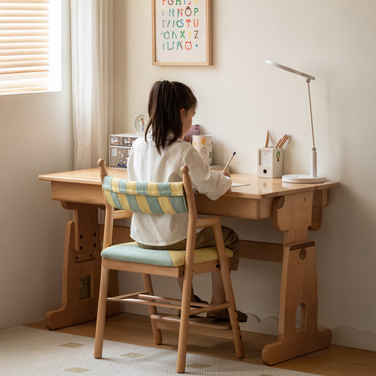 Cute Beech Wood Study Chair for Kids with Comfortable Cushion - Perfect for Study Room Y19S04