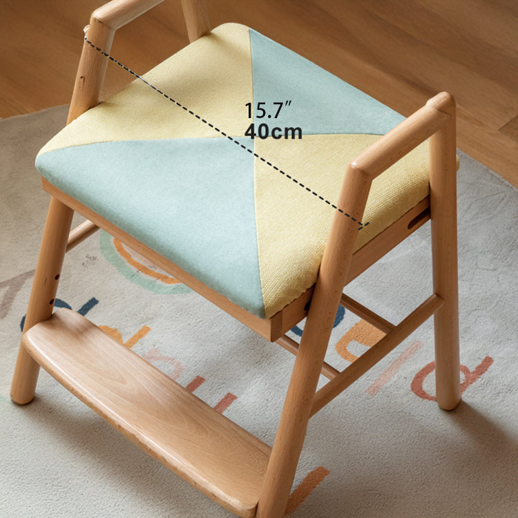 Cute Beech Wood Study Chair for Kids with Comfortable Cushion - Perfect for Study Room Y19S04