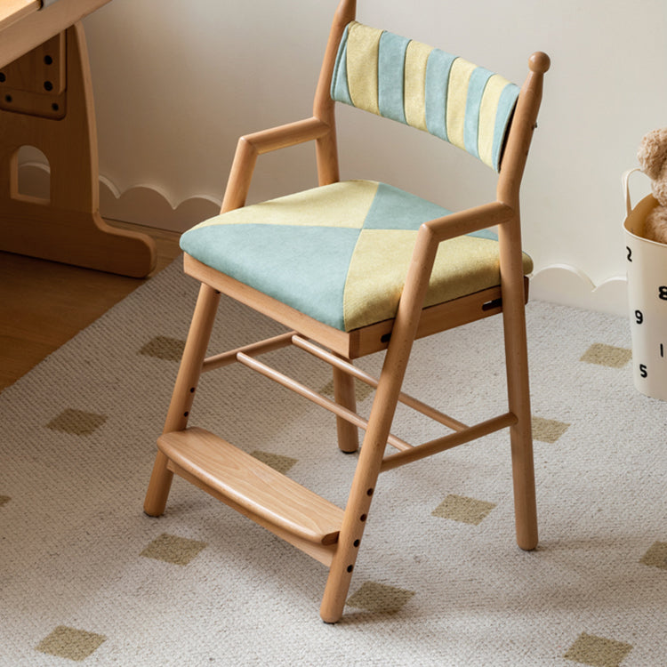 Cute Beech Wood Study Chair for Kids with Comfortable Cushion - Perfect for Study Room Y19S04