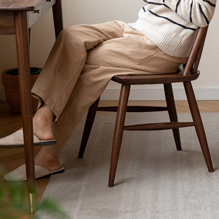 Minimalistic Wooden Dining Chair in Windsor Style - Perfect for Your Dining Room Y28S05