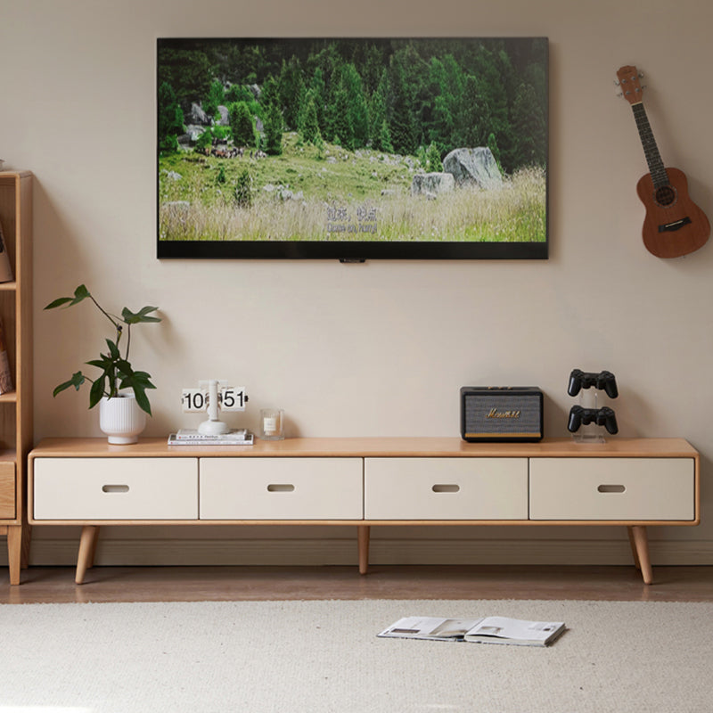 Stylish Beech Liriodendron TV Stand - Enhance Your Living Room Decor Y56N03