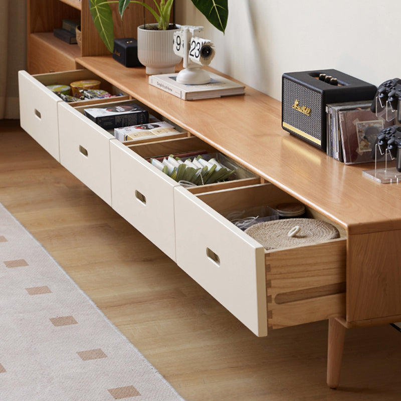 Stylish Beech Liriodendron TV Stand - Enhance Your Living Room Decor Y56N03