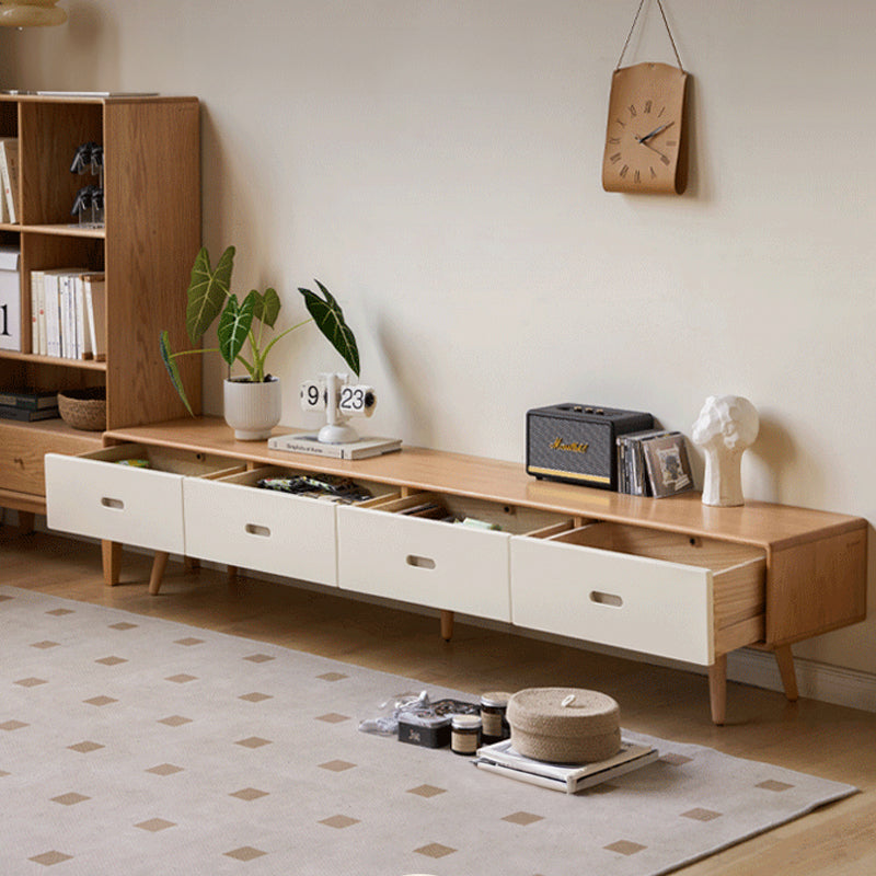 Stylish Beech Liriodendron TV Stand - Enhance Your Living Room Decor Y56N03