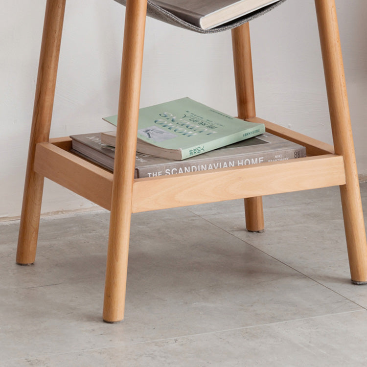 Modern Beech Wood Side Table with Two-Tier for Storage - Perfect Design for Living Room Y67J04