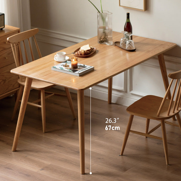 Elegant Rectangular Oak Wood Dining Table – Perfect for Your Dining Room Y8353