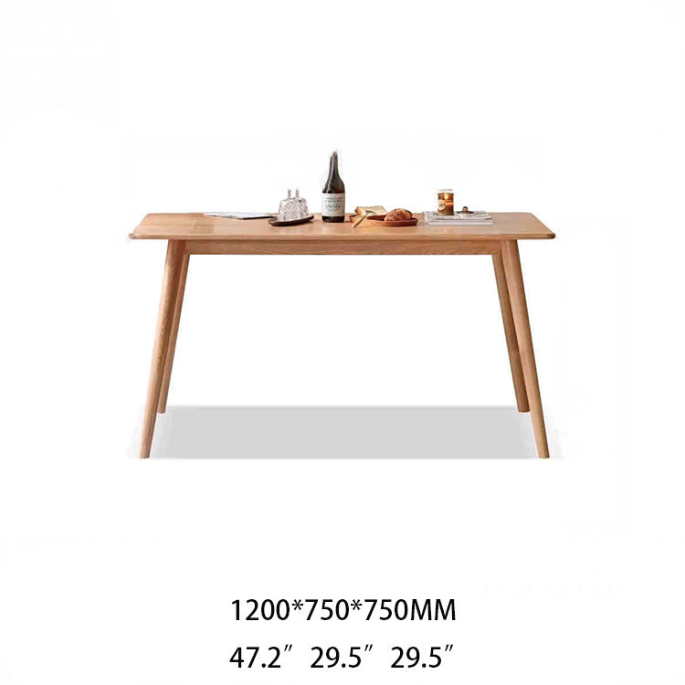 Elegant Rectangular Oak Wood Dining Table – Perfect for Your Dining Room Y8353