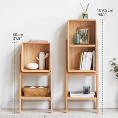 Stylish Oak Wood Cabinet with Multiple Storage Shelves - Perfect for Modern Living Spaces Y84M03