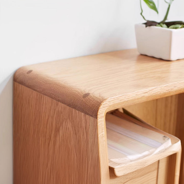 Stylish Oak Wood Cabinet with Multiple Storage Shelves - Perfect for Modern Living Spaces Y84M03