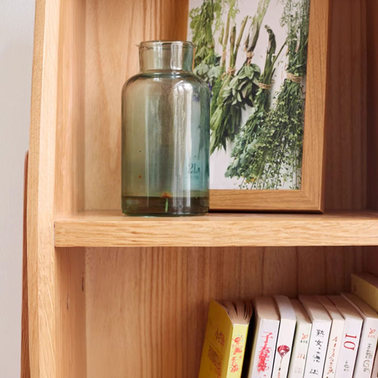 Stylish Oak Wood Cabinet with Multiple Storage Shelves - Perfect for Modern Living Spaces Y84M03