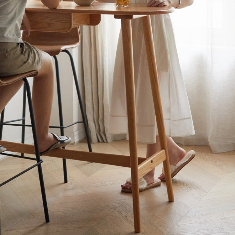 Stylish Oak Wood Kitchen Island - Modern Multi-Functional Table Y84X13