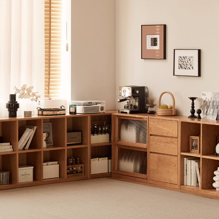 Modern Cherry Wood Bookshelf - Stylish and Functional Storage Solution Cabinet for Your Room Y84X26