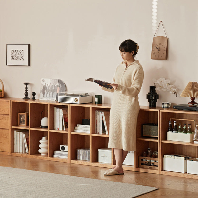 Modern Cherry Wood Bookshelf - Stylish and Functional Storage Solution Cabinet for Your Room Y84X26