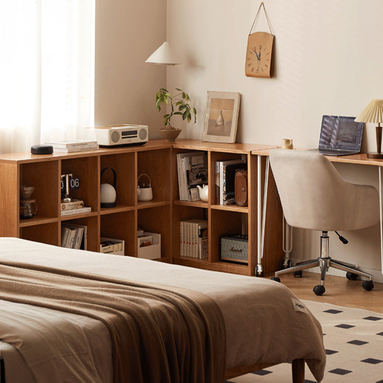 Modern Cherry Wood Bookshelf - Stylish and Functional Storage Solution Cabinet for Your Room Y84X26