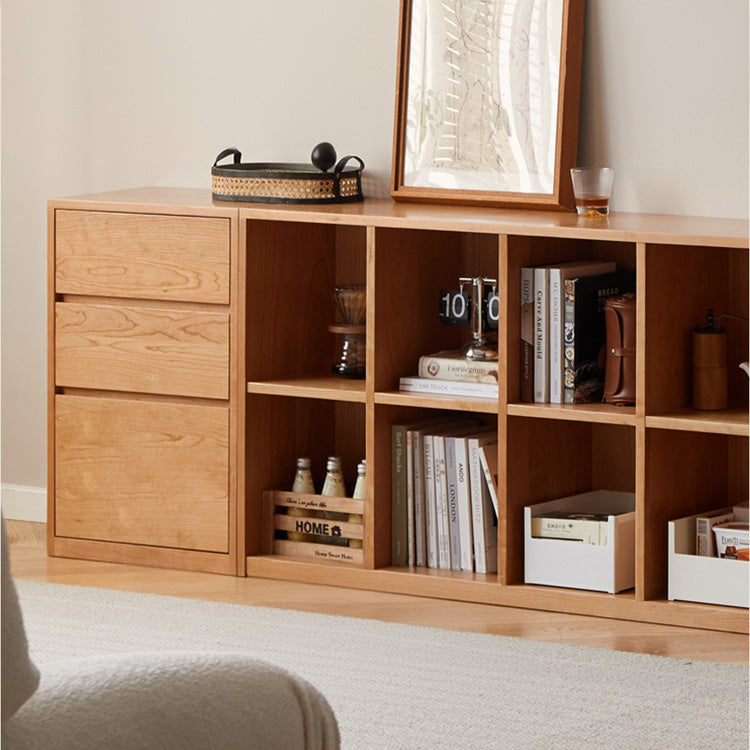 Modern Cherry Wood Bookshelf - Stylish and Functional Storage Solution Cabinet for Your Room Y84X26