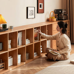 Modern Cherry Wood Bookshelf - Stylish and Functional Storage Solution Cabinet for Your Room Y84X26