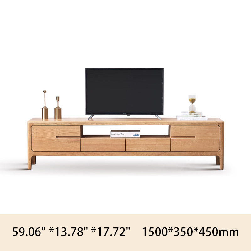 Solid Red Oak TV Stand - Durable & Stylish Entertainment Center Y9031