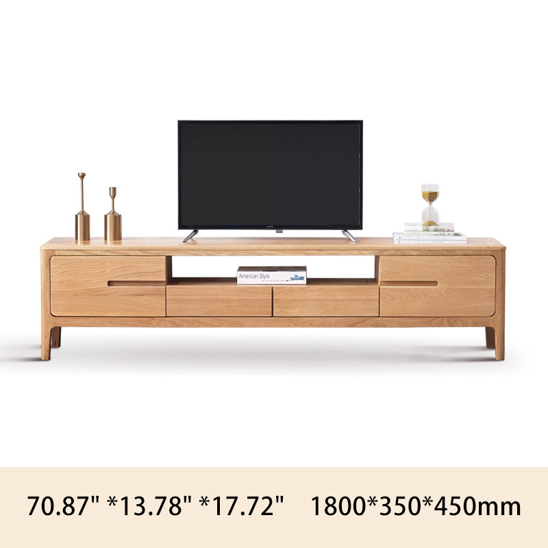 Solid Red Oak TV Stand - Durable & Stylish Entertainment Center Y9031