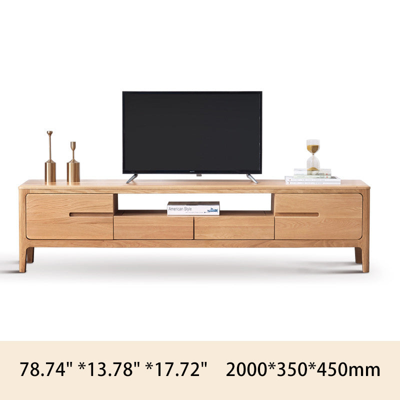 Solid Red Oak TV Stand - Durable & Stylish Entertainment Center Y9031