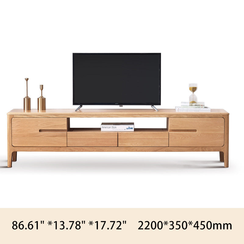 Solid Red Oak TV Stand - Durable & Stylish Entertainment Center Y9031