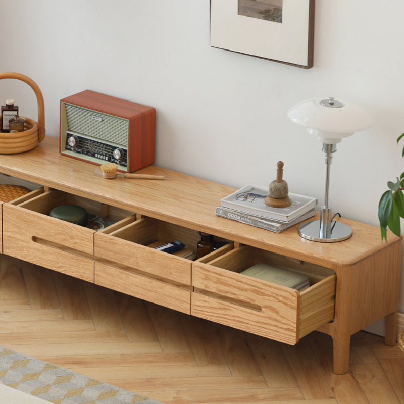 Stylish Oak Wood TV Stand for Modern Living Rooms Y90N04