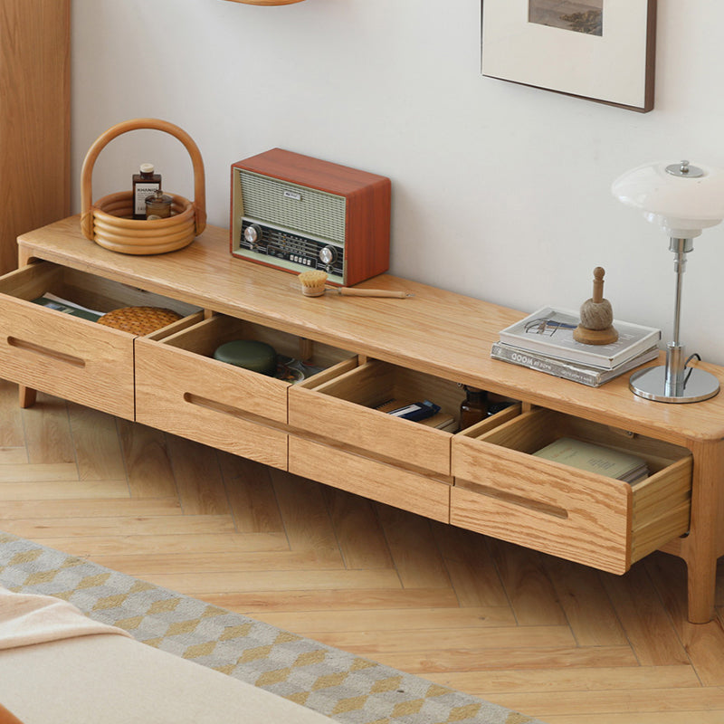 Stylish Oak Wood TV Stand for Modern Living Rooms Y90N04