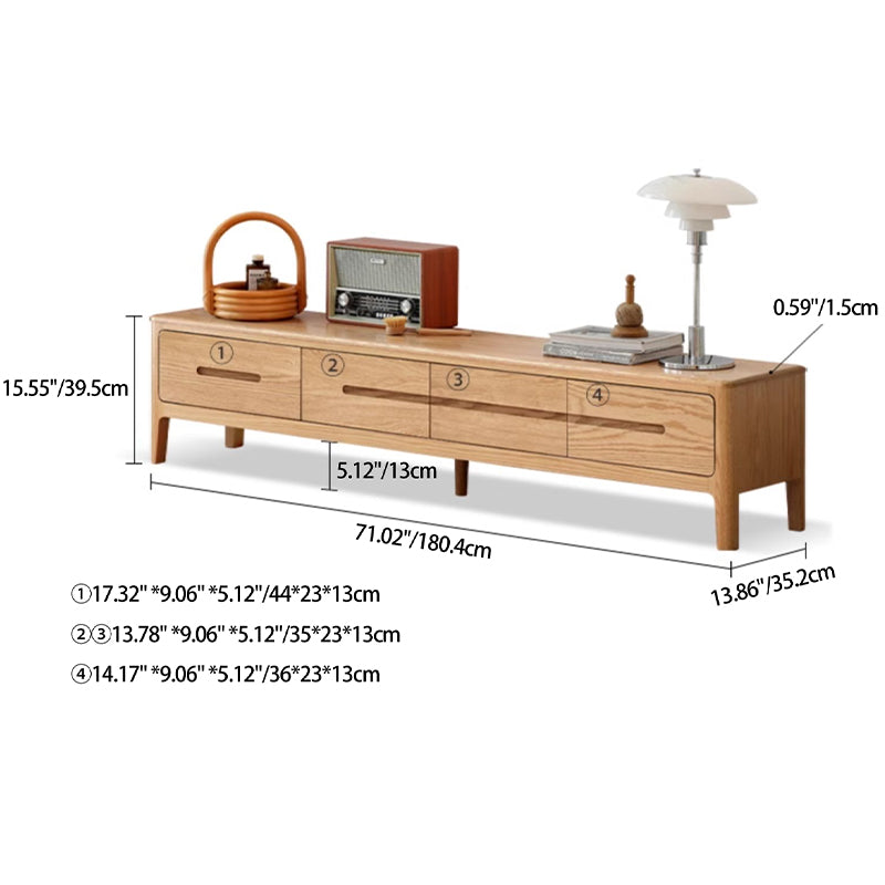 Stylish Oak Wood TV Stand for Modern Living Rooms Y90N04