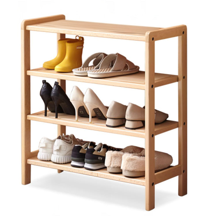 Stylish Beech Wood Shoe Rack – 4-Tier Space-Saving Organizer Y98L06