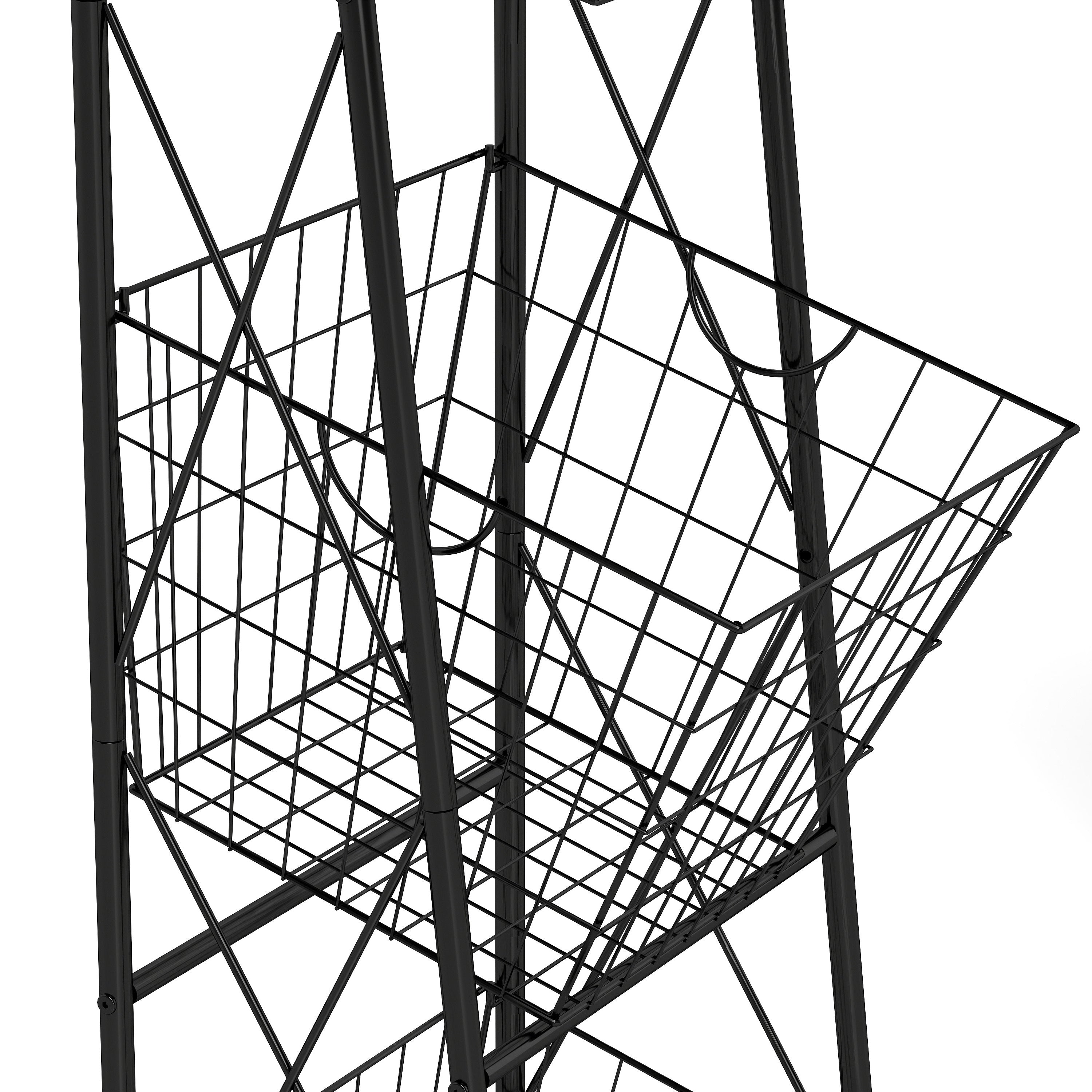 3-Tier Metal Wire Storage Basket, Kitchen Organizer