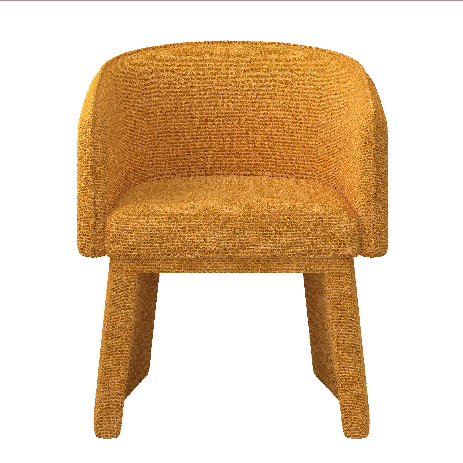 Modern style simple and elegant chair, orange leisure chair, suitable for dining/bedroom/living room/reception desk (assembly required)-Orange