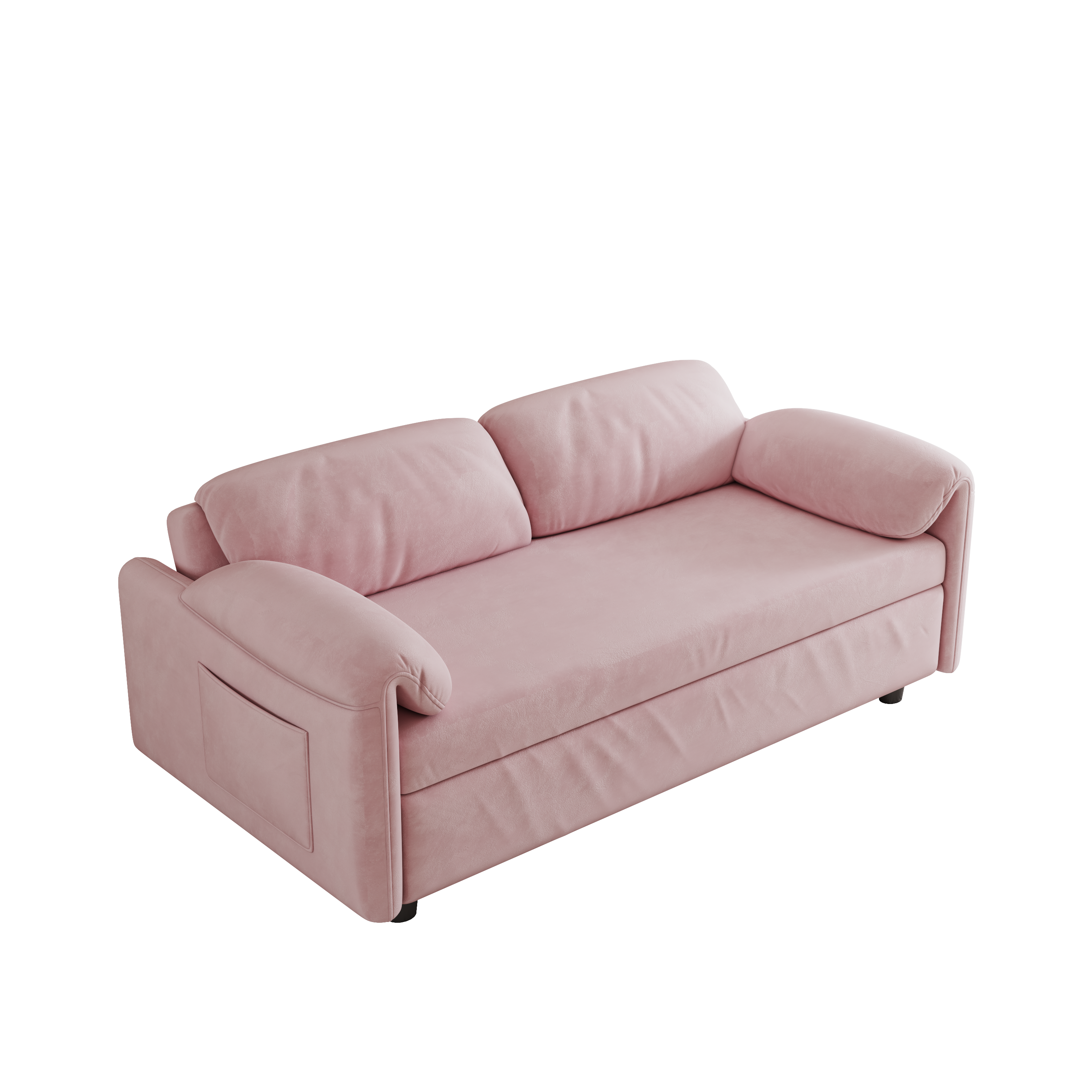 54" Pink Velvet  Sofa Bed for Multi-purpose - Perfect Pull-Out Sofa Design for Living Spaces