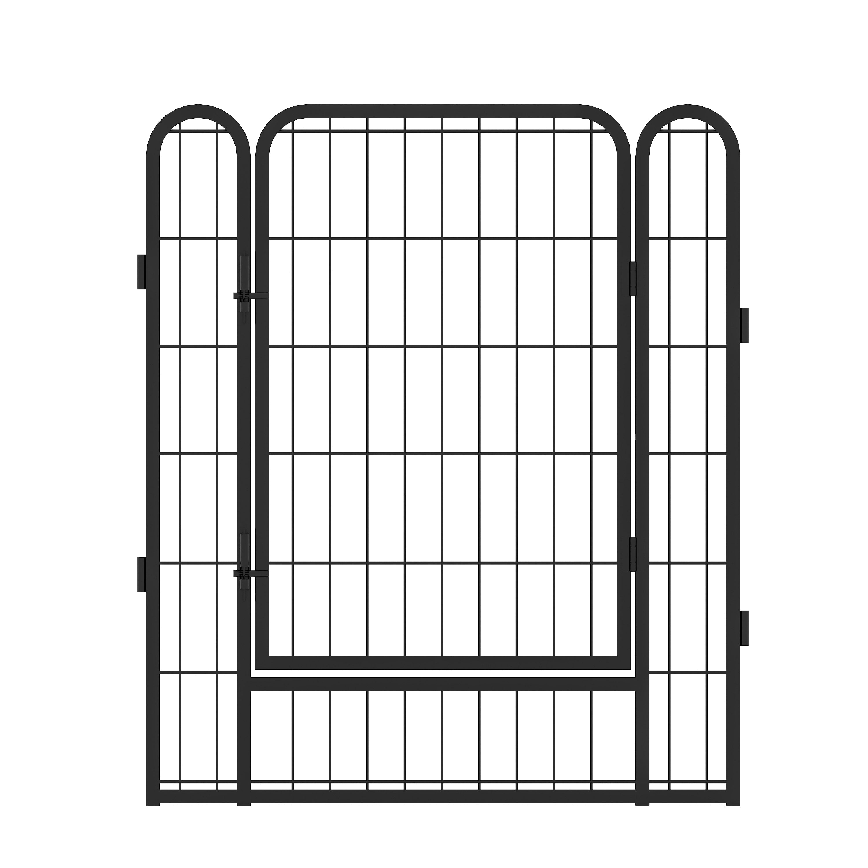 6-Panel Heavy-Duty Dog Playpen, 31.7" Tall Foldable Pet Fence with Door