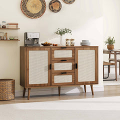 2 Door 3 Drawer Cabinet, Accent Storage Cabinet, Suitable for Living Room, Bedroom, Dining Room, Study