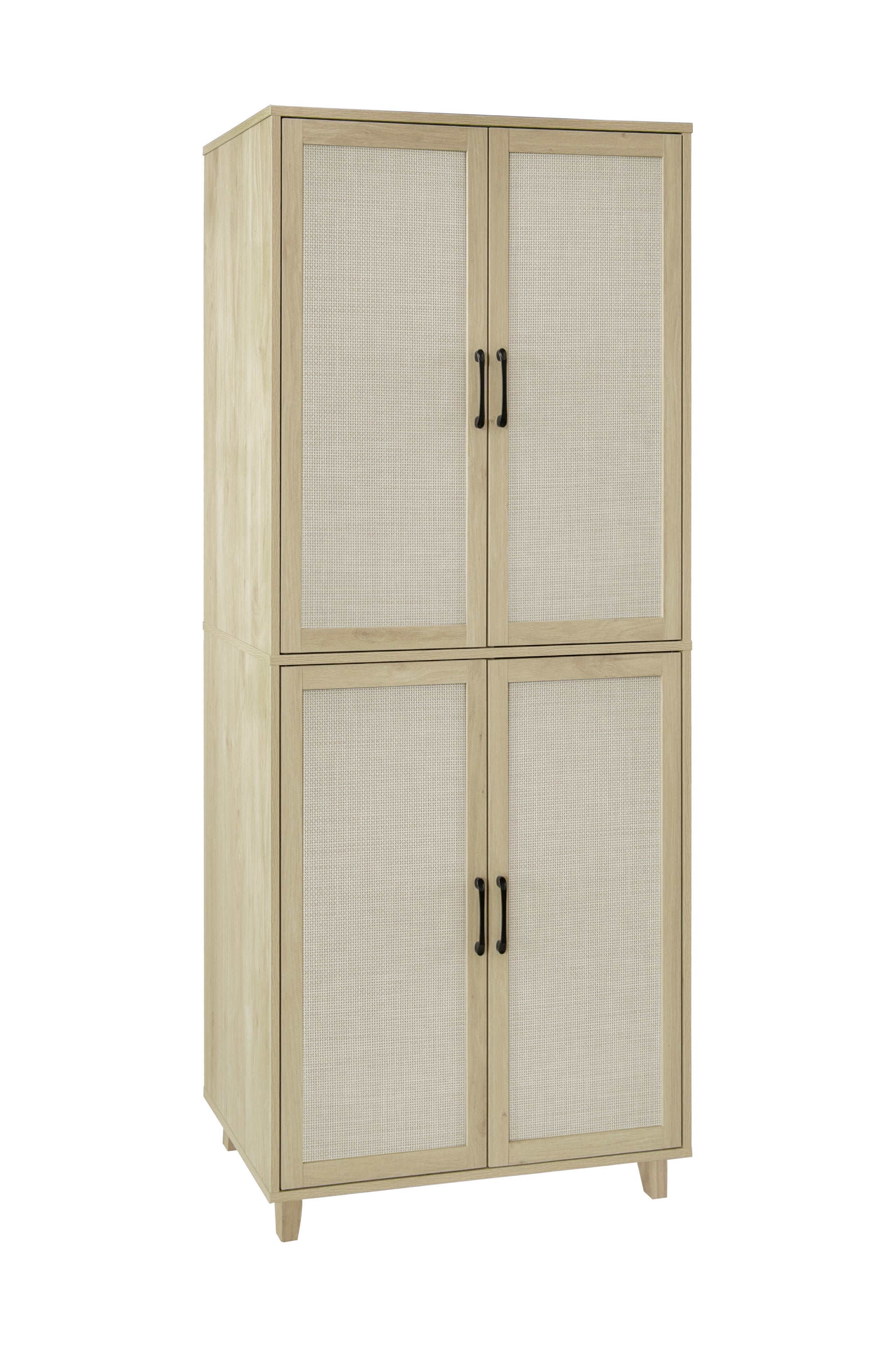 4 Door Cabinet, with 4 Adjustable Inner Shelves, Storage Cabinet