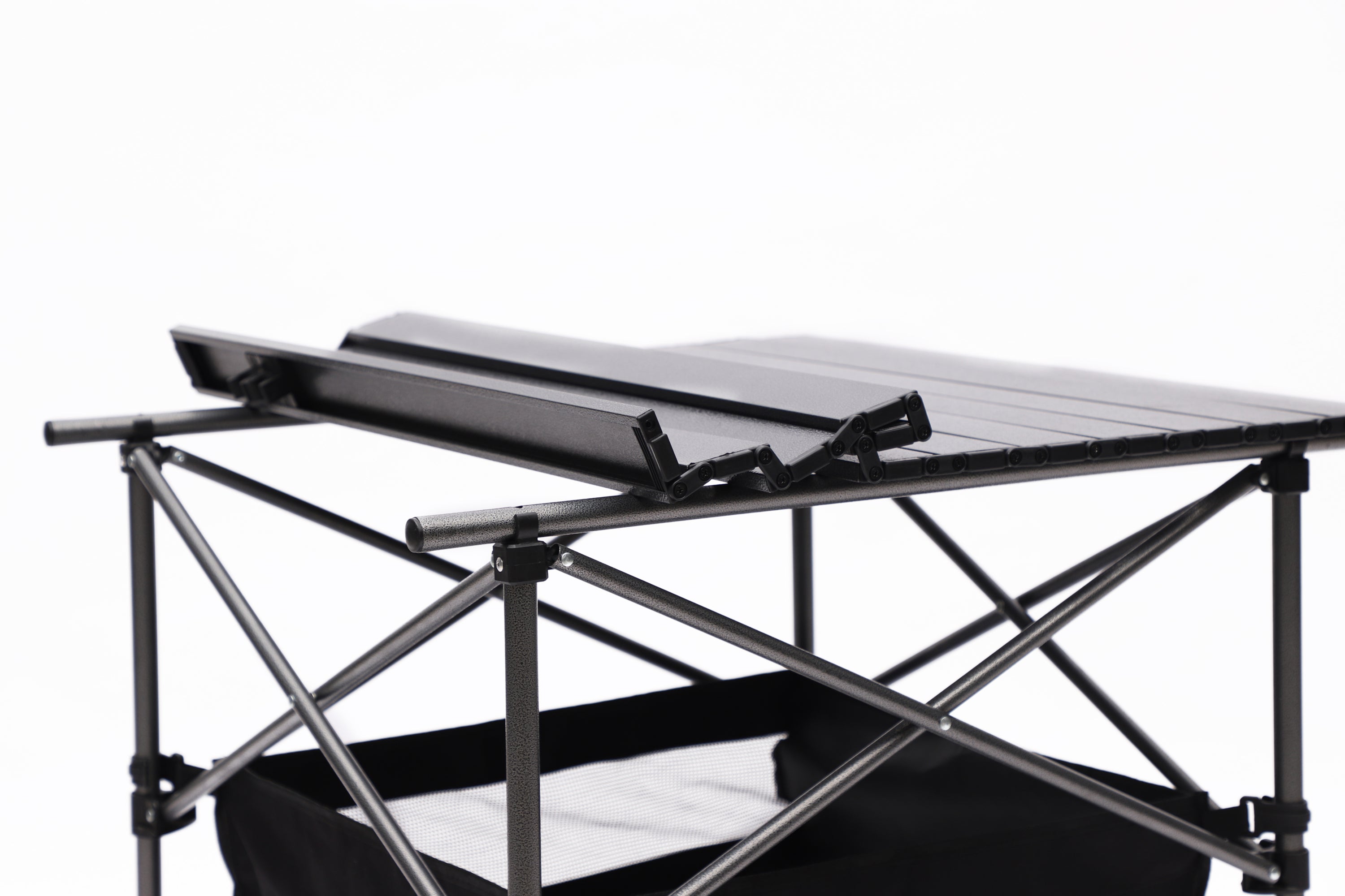 3-Piece Folding Table Chairs Set for Camping, Patio, Backyard & BBQ - Black/Green