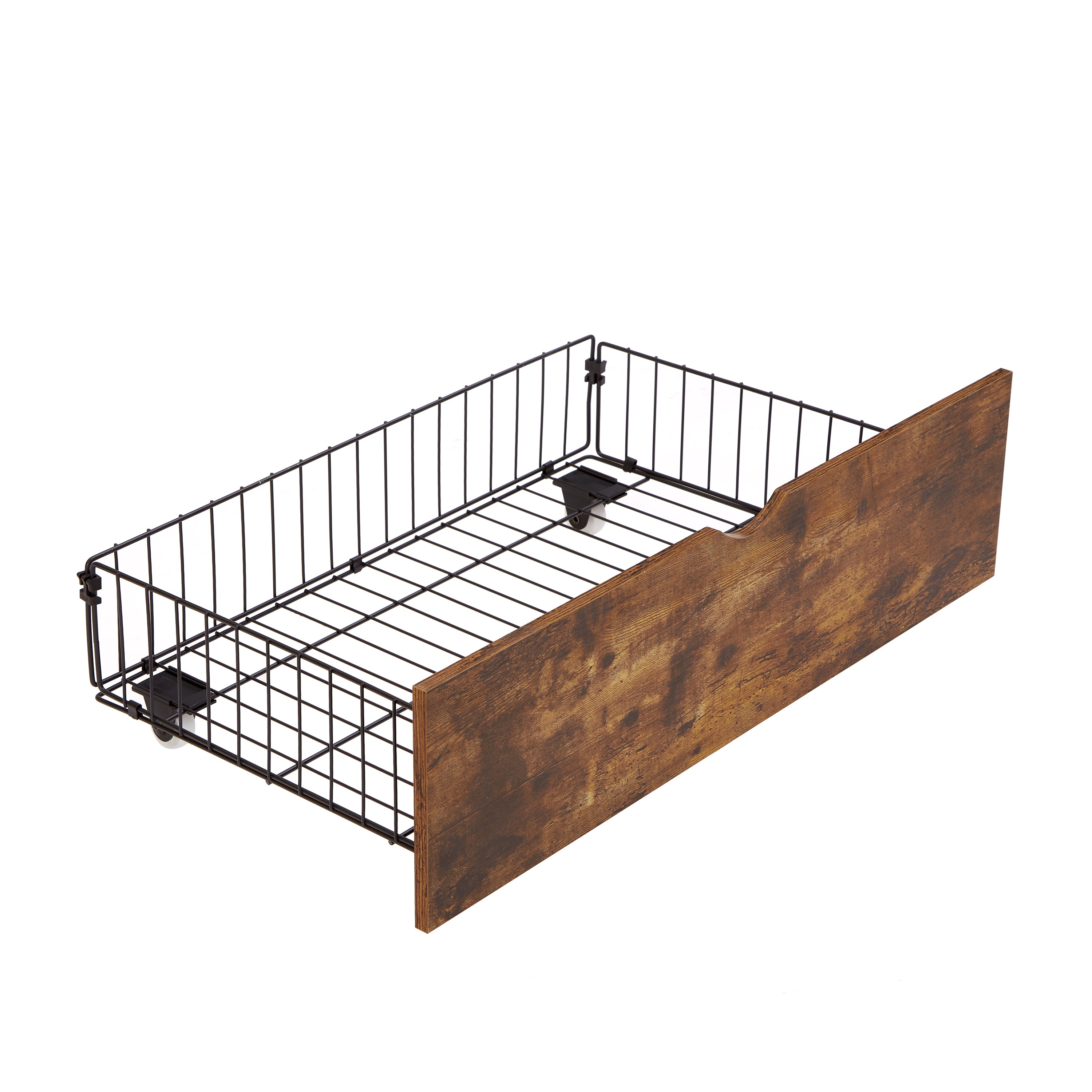Queen Size Metal Platform Bed Frame with Wooden Headboard and Footboard with USB,Charging Station,2 Drawers,LED Lights, No Box Spring Needed, Easy Assemble