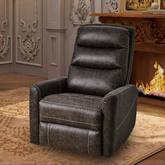 Swivel Rocker Recliner Chair, Manual Glider for Nursery – Brown