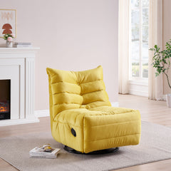 29.1" Rotatable Yellow Lounge Chair with Side Storage Pocket - Stylish & Durable Recliner for All Your Room