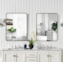 Wall Mirror 24x36 Inch Black Rectangular Mirror Metal Framed Mirror Vanity Mirror Dressing Mirror, for Bathroom, Living Room, Bedroom Wall Decor