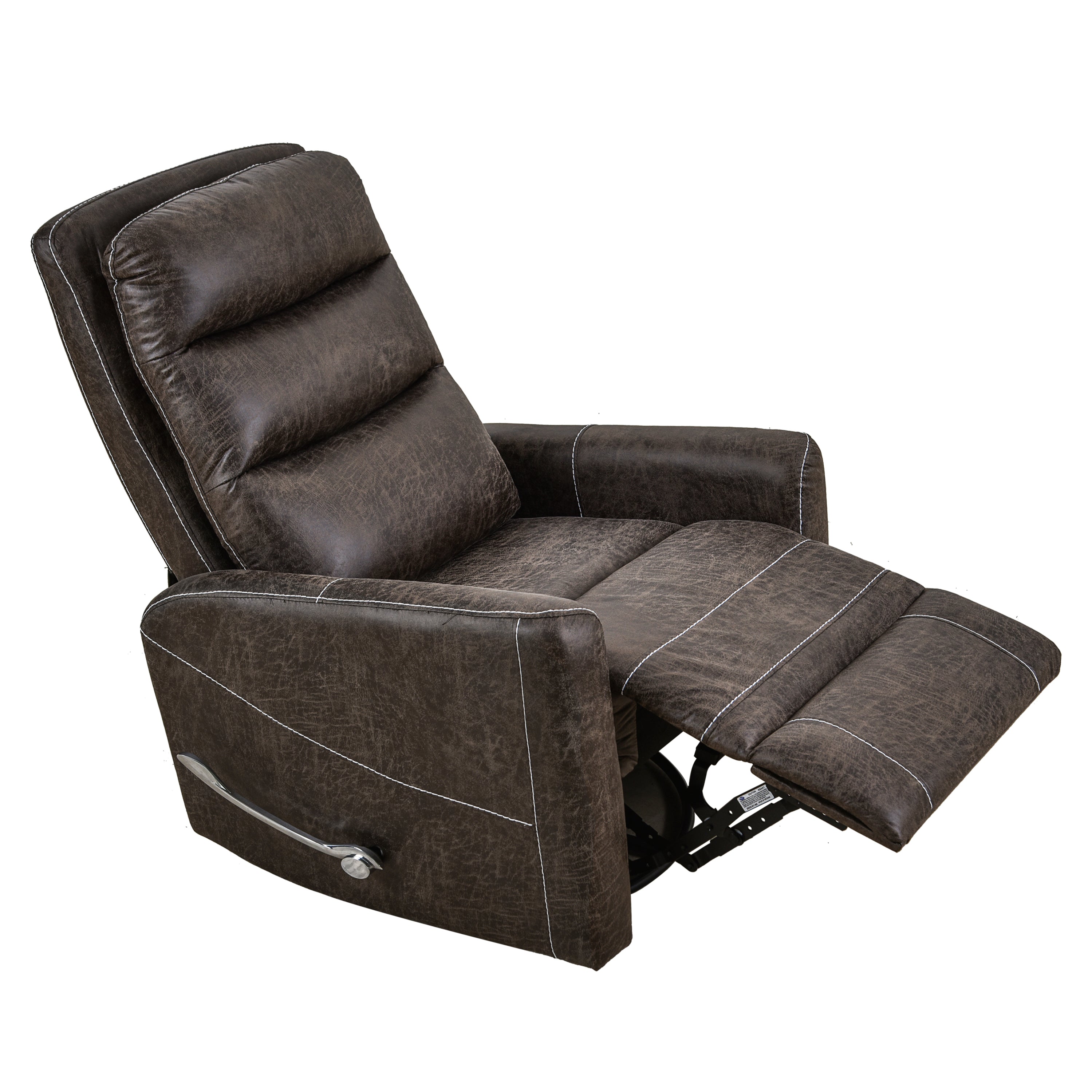 Swivel Rocker Recliner Chair, Manual Glider for Nursery – Brown