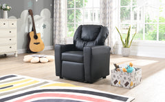 Kids Recliner Chair  Black PVC