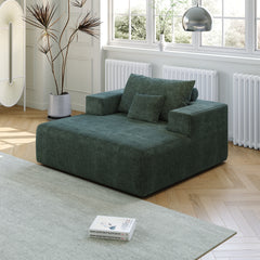 55-inch Chenille Sponge Sofa Lounge Chair,No Assembly Required,Fluffy Modern Sleeper Chair for Indoor Living Room Bedroom