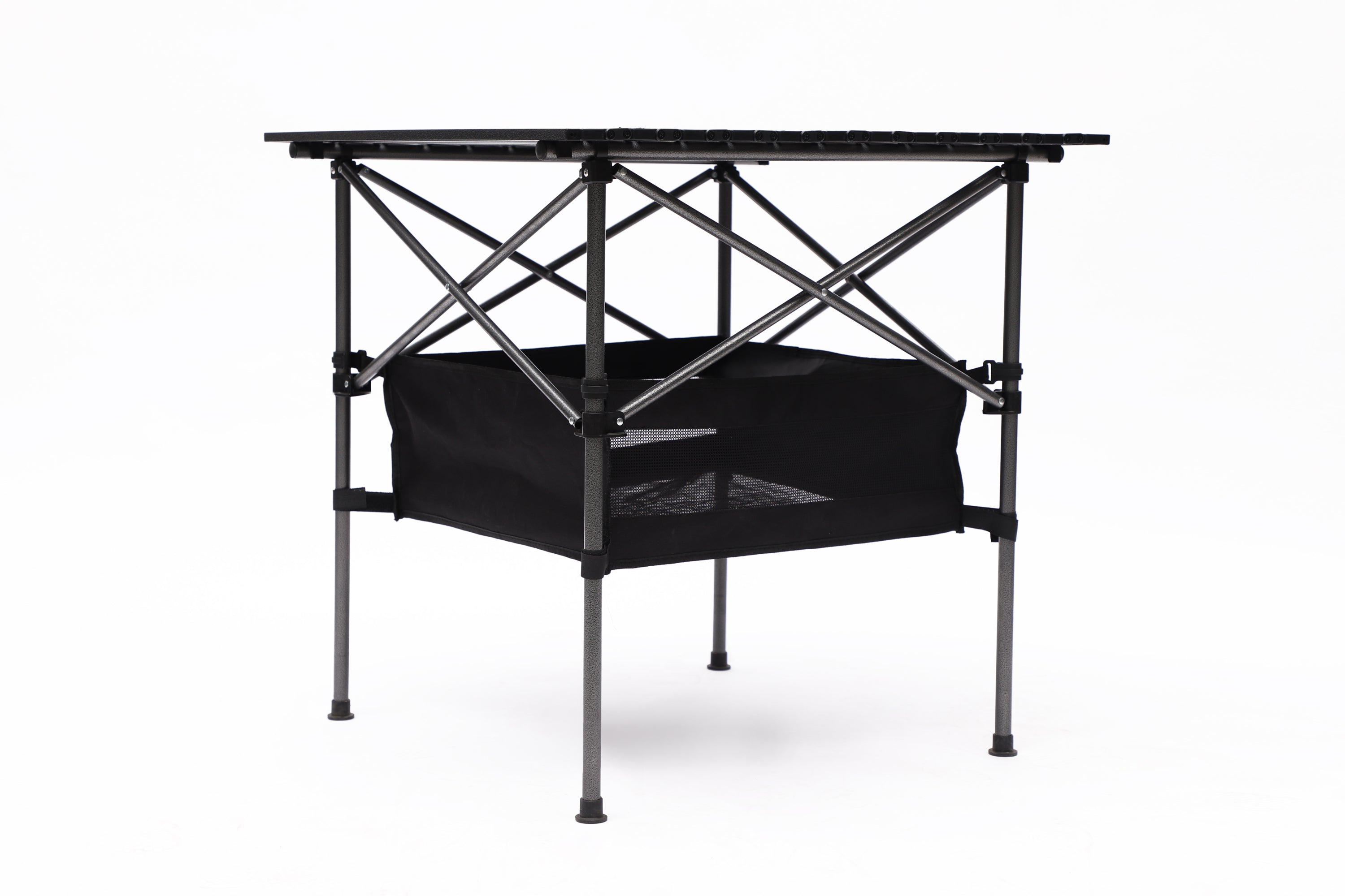 3-Piece Folding Table Chairs Set Patio Garden for Camping, BBQ & Backyard, Black/Blue