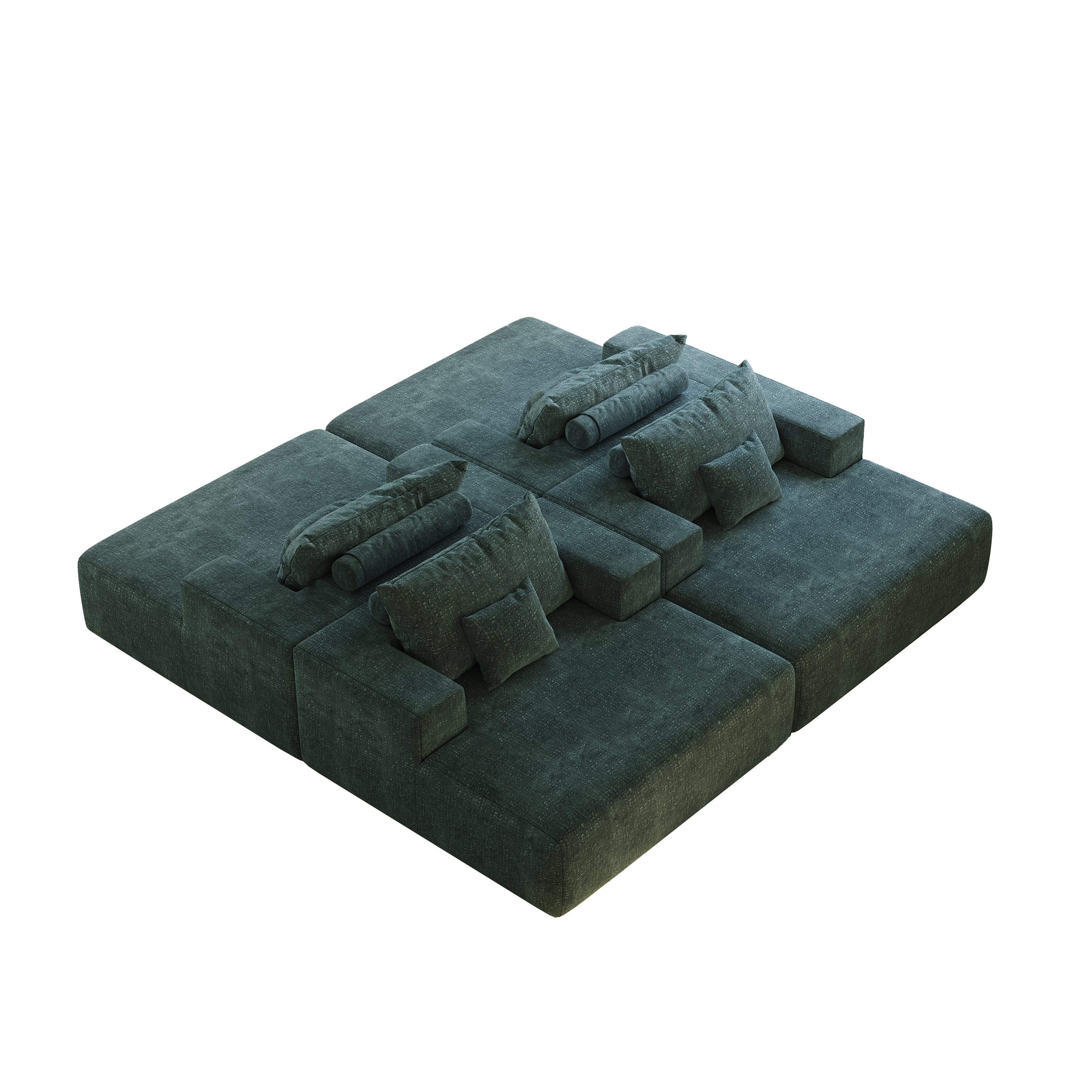 55-inch Chenille Sponge Sofa Lounge Chair,No Assembly Required,Fluffy Modern Sleeper Chair for Indoor Living Room Bedroom