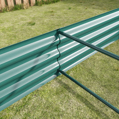 Raised Garden Bed Kit - Metal Raised Bed Garden 7.6x3.7x0.98ft for Flower Planters, Vegetables Herb Green