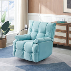 Single chair cyan comfortable seat, the seat is soft and comfortable, suitable for small living room space single sofa