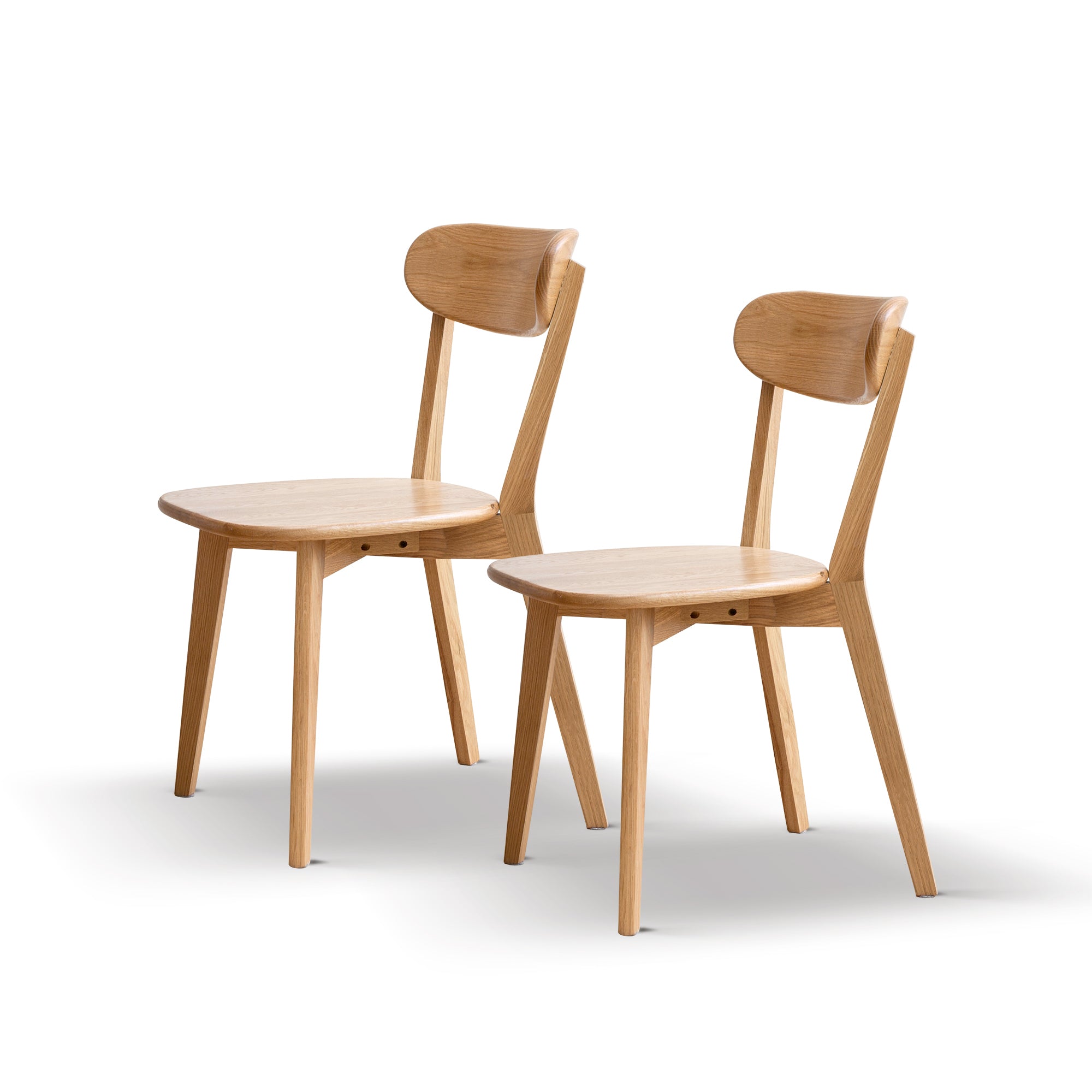 19.69" Oak Wood Dining Chair with Solid Construction, Simple and Natural Design for Dining Room